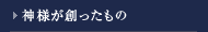 神様が創ったもの